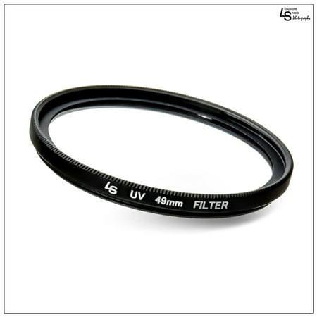 49mm Pro Series Ultraviolet Ray UV Light Protection Low Profile Filter for Canon and Nikon DSLR Camera Lenses by Loadstone Studio