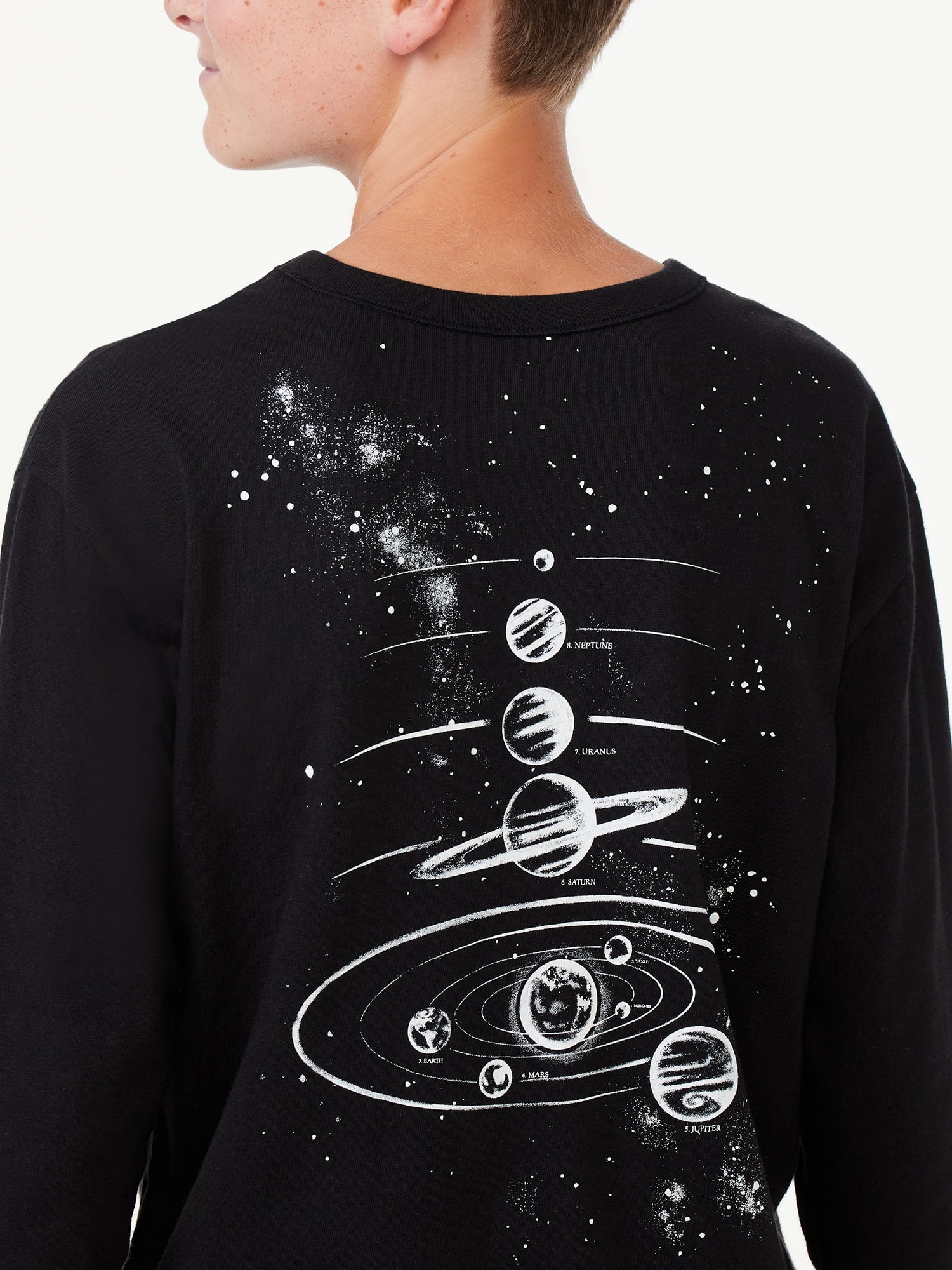 Free Assembly Boys Long Sleeve Graphic Tee, Sizes 4-18