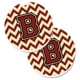 thumbnail image 1 of Juego de 2 Posavasos Caroline's Treasures Arenisca Absorbente Chevron Maroon & Gold CJ1061-BCARC, 1 of 1