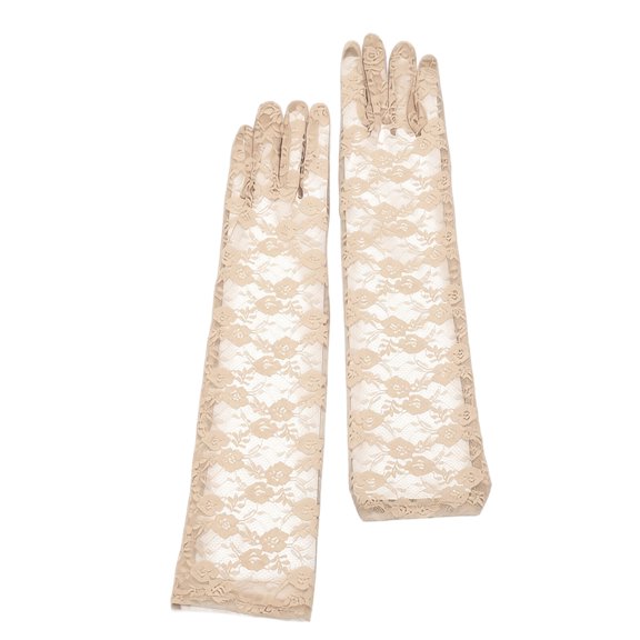 Women's Long Lace Gloves for Formal Dress Tea Party Opera Gloves