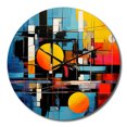 thumbnail image 2 of Designart « Blue Orange Mid Century modern Reflections II » Horloge Murale Surdimensionnée Mi-Siècle, 2 of 6
