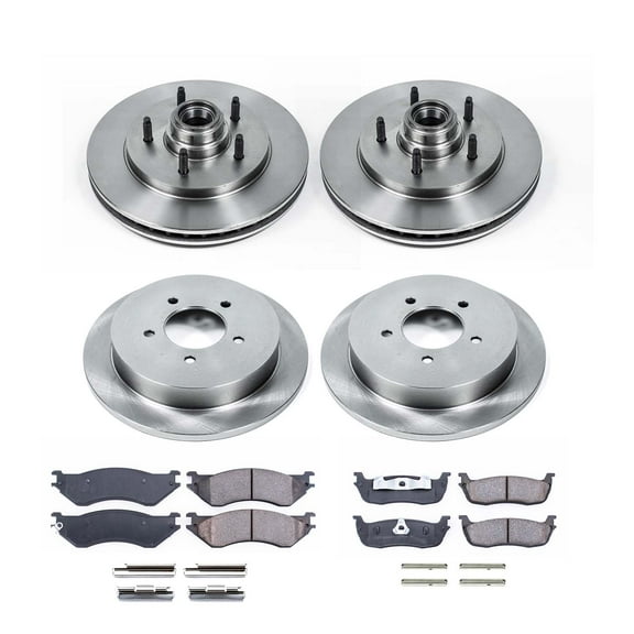 Ultimate Brakes Front and Rear Ceramic Brake Pad and Rotor Kit with Hardware WM81248