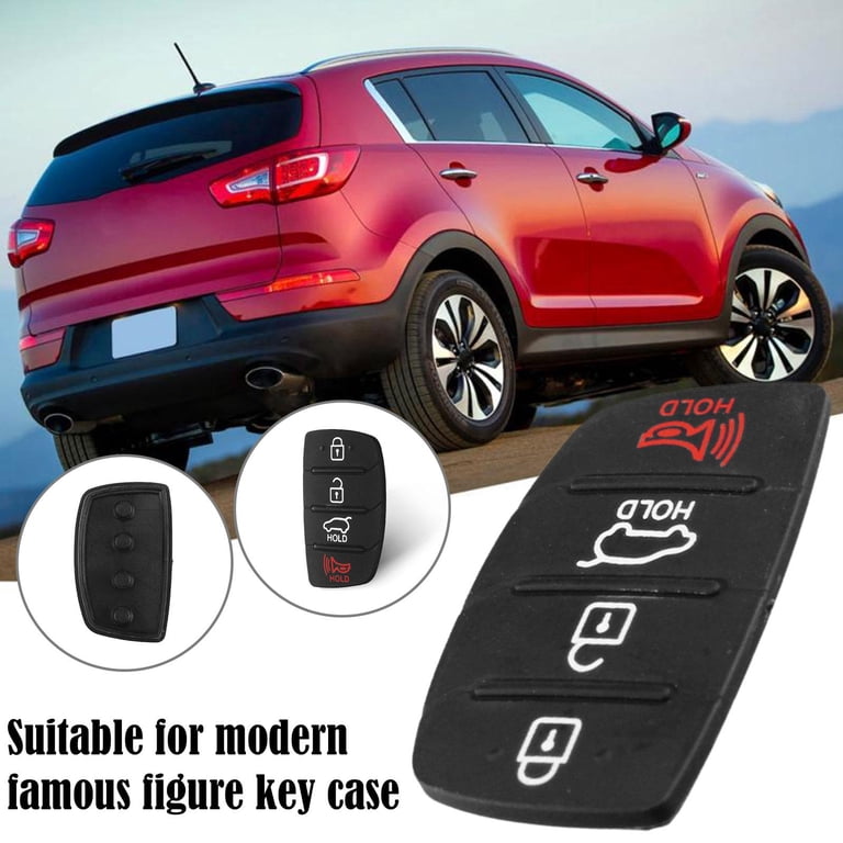 2X Replacement Remote Control Key Fob Rubber Button Pad For Chevy, Cadillac, GMC - Compatible With Multiple Part Numbers