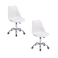 thumbnail image 1 of Set De 2 Sillas De Oficina Color Blanco Komfort Estilo Eames Con Ruedas, 1 of 5