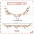 thumbnail image 2 of 2 pc Pink Bowknot Zinc Alloy Cable Chain Purse Chains with Alloy Enamel Charms Swivel Clasps Light Gold 205mm, 2 of 8
