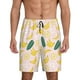 thumbnail image 1 of Balery Banana With Leaves Pantalones cortos de pijama de punto de algodón para hombre con cinturilla y bolsillos-4X-Large, 1 of 6