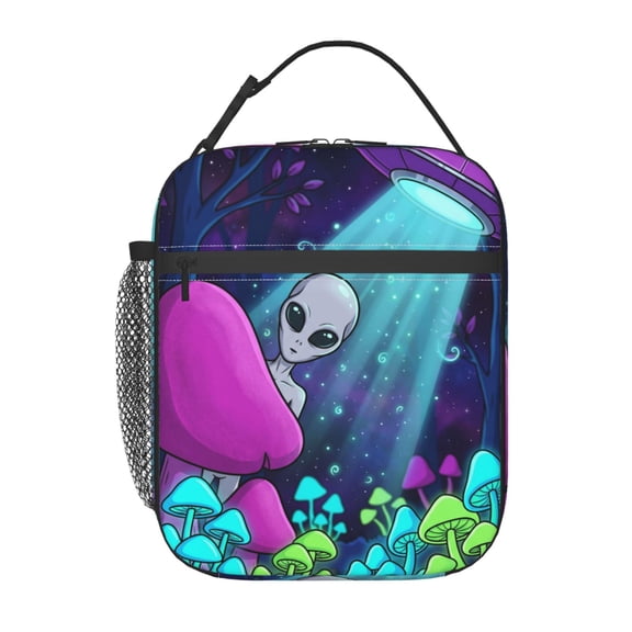 Alien Lunch Bag, Insulated Lunch Tote For Women And Men, Reusable Cooler Bag For Work Office Travel And Daily Use