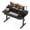 Black, variant on 55" Electric Standing Desk with Drawers & Monitor Shelf, Height Adjustable Ergonomic Stand Up Desk with Hanging Hooks & Power cord Organizer,Black
