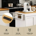 thumbnail image 5 of AENKYO Rolling Farmhouse Kitchen Island Cart with Extendable Dining Table, Cabinets, Drawers & Charging Station, White, 5 of 10