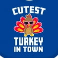 thumbnail image 4 of Inktastic Thanksgiving Cutest Turkey in Town Boys or Girls Baby Bib, 4 of 4