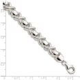 thumbnail image 5 of Sterling Silver Polished X And O Bracelet (8 9) Made In Italy qg3312-8, 5 of 5