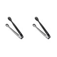 thumbnail image 4 of Shengyu Sugar Tong Portable Reusable Washable Solid Color Ice-cube Picker Indoor Kitchen Restaurant Food Serving Tool Clip Black 2Set, 4 of 6