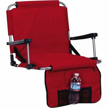 GCI Outdoor Big Comfort Wide Stadium Bleacher Seat with Back and Armrests Red Inc 10318 