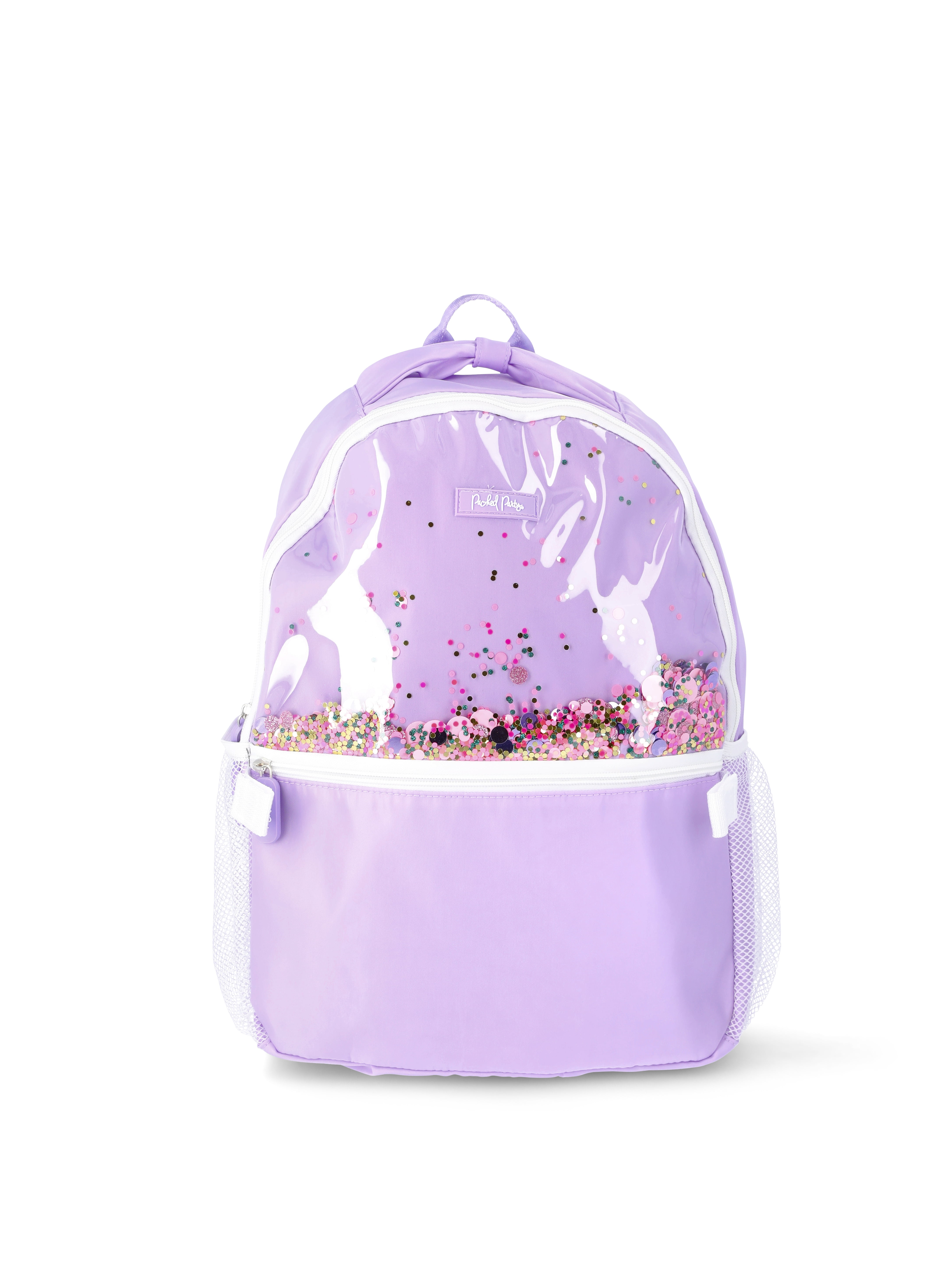Packed Party Glitter Clear Backpack with Blue Accents Packed Party Essentials Confetti Clear Fashion Backpack main image 4
