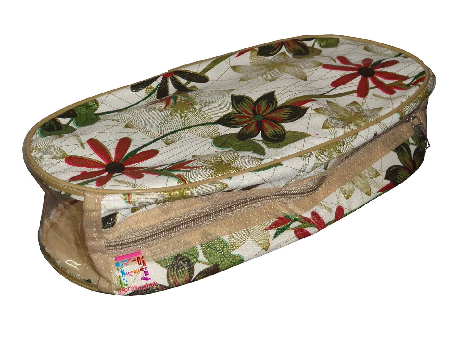 atorakushon Flower Print, Shoe Cover And Slippers Cover Travelling Shoe Storage Bag Storage Footwear Organiser Pouch Shoe Bag (Set of 8)
