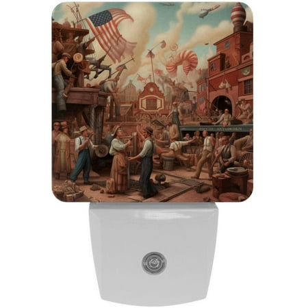 

Labor LED Square Night Lights - Portable and Stylish for Bedroom and Kids Room - Enhance Your Space with Soft and Soothing Illumination