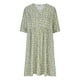 thumbnail image 4 of Puntoco Vestido De Manga Corta Con Cuello En V, Vestido De Manga Corta Con Estampado De Botones Y Cuello En V De Verano Para Mujer Verde M, 4 of 6