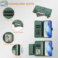 thumbnail image 4 of For Motorola Moto G Power 5G 2023 6.5-inch Wallet Case for Women Men Multi-Card Slots Zipper Wallet Leather Phone Case,Green,For Moto G Power 5G 2023, 4 of 7