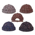 thumbnail image 2 of Gorro estilo yuppie con diseño retro de flor de anacardo y melón de estilo europeo y americano, gorro de piso estampado a la moda para primavera y otoño para hombre, gorro estilo pícaro, 2 of 6