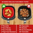 thumbnail image 4 of Paquete de 2 forros de silicona para freidora de aire, cesta cuadrada de silicona para freidora de aire de 8,5 pulgadas, resistente al calor, fácil limpieza, accesorios para horno, 4 of 5