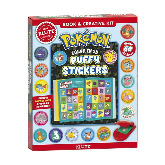 Klutz Pokemon Color-In 3D Puffy Stickers