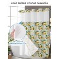 thumbnail image 4 of No Hook Cloth Fabric Shower Curtain with Snap in Liner, Lemon Flowers Waterproof Shower Curtains Set with See Through Top Window, Summer Spring Fruit Watercolor Green Bath Curtains Shower 54"x78", 4 of 6