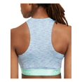 thumbnail image 2 of NIKE PRO Womens Blue Moisture Wicking Racerback Fitted Stretch Lightweight Cropped Logo Graphic Sleeveless Mock Neck Active Wear Tank Top S, 2 of 2