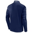 thumbnail image 3 of Men's Fanatics College Navy Seattle Seahawks Ringer Quarter-Zip Jacket, 3 of 3