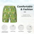 thumbnail image 6 of Picia Cartoon Duck pattern Mens Swim Trunks with Compression Liner Stretch Beach Shorts Quick Dry with Zipper Pockets No-Chafing Board Shorts-Small, 6 of 9