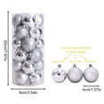 thumbnail image 2 of Christmas Ball Ornaments Sets - 24pcs Small Shatterproof Plastic Balls for Christmas Tree Decorations Hanging Ornaments, 2 of 5