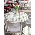 thumbnail image 4 of Outdoor Tablecloth with Umbrella Hole and Zipper, Sage Green Botanical Round Table Cloth 60 Inch Waterproof Tablecloth, Modern Farmhouse Tropical Leaves Picnic Table Cover for Patio Camping, 4 of 7