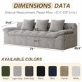 thumbnail image 5 of Muumblus 71" Corduroy Boneless Sofa, Removable Cushions, Modern Upholstered Deep Seat Sofa for Apt., Light Gray, 5 of 5