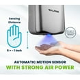 thumbnail image 5 of Alpine Automatic Hand Dryers for Bathrooms Commercial High Speed 110-120V Stainless Steel Electric Hand Dryer, Plug In & Hardwire Options (Chrome), 5 of 7