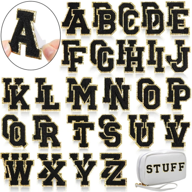 WILLBOND, 52 unidades, letras autoadhesivas de chenilla de la A a la Z, 5,5 cm