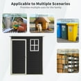 thumbnail image 5 of 5 ft x 3 ft Outdoor Plastic Storage Shed with floor,Black (W540S00041), 5 of 8
