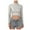 Gray, variant on Women's Metallic Liquid Mock Neck Crop Tops Turtleneck Shiny Long Sleeve Crop Top T-Shirt Clubwear Gray XXL