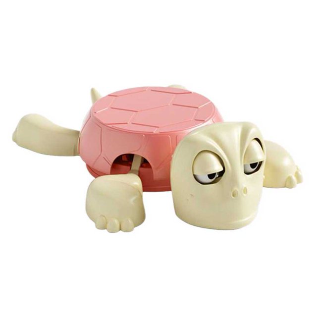 Turtle Coaster 3D Impresa Y Divertida Prensa Té Ojos Mirando Las Extremidades Extendidas () Rosa