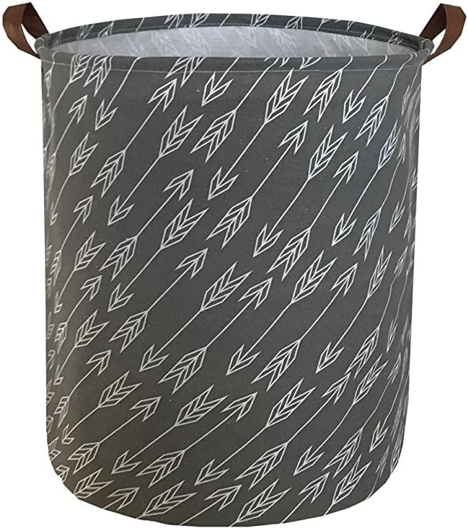 Canvas Fabric Storage Bins Collapsible Laundry Baskets Waterproof with Handle 