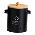 thumbnail image 1 of Kitchen Vegetable Storage Tin Metal Potato Onion Garlic Storage Bin for Home Black Medium, 1 of 8
