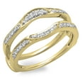 thumbnail image 1 of Dazzlingrock Collection 0.25 Carat (ctw) 18K Round Diamond Wedding Band Enhancer Double Guard Ring 1/4 CT, Yellow Gold, Size 8.5, 1 of 1