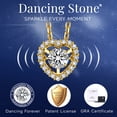 thumbnail image 5 of MomentWish Moissanite Heart Pendant Necklaces for Women, 925 Sterling Silver 14K Gold Plating Necklace Jewelry Gifts, 5 of 8