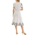 thumbnail image 2 of Nanette Lepore Split Neck Cotton Midi Dress With Embroidery, 2 of 6