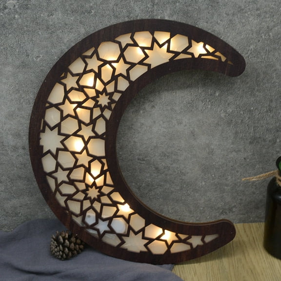 Lám decorativa Ramadán lám LED decoración Ramadán Mubarak lám Ramadán decoración linterna Ramadán figura decorativa estrella Eid Mubarak soporte lám té Ramadán