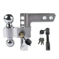 thumbnail image 3 of AP03 Adjustable Trailer Hitch Fits 2" Receiver, 6" Drop/Rise Aluminum Drop Hitch -12,500 LBS For Heavy Trucks W/Pair Locks ,Weatherproof Double Locking Hitch Pin, 3 of 6