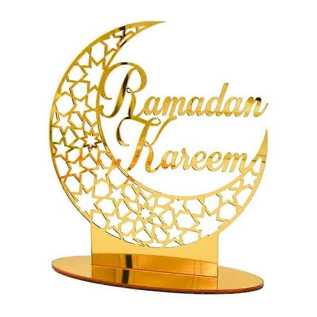 Acrylic Eid Mubarak Table Decoration, Ramadan Moon Night Light, Ramadan Mubarak Decoration, Moon Sta