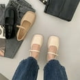 thumbnail image 3 of Chaussures Femme Chaussures Bout Carré Style Britannique Richelieus Robe pour Femme Confortables Preppy Cuir Rétro Été, 3 of 17