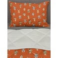 thumbnail image 3 of Hula Girl Comforter & Sham Bedding Set, Girls Playing Ukulele and Dancing Hula in Dress Hipster Style Layout, 3 pcs Duvet Set Microfiber Filling Quilt, 5 Sizes, Vermilion and Apricot, by Ambesonne, 3 of 4