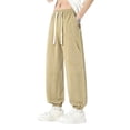 thumbnail image 2 of Mens Athletic Joggers with Pockets and Elastic Waist Lightweight Golf Pants Men Wrinkle Free Flat Front Stretch Relaxed Fit Tapered Work Travel Pants Big and Tall Size M-4XL Khaki, 2 of 6