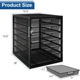 thumbnail image 6 of Mesh Desk Organizer with 6 Tier Sliding Drawers, Paper Sorter, Multi-Functional Home Office Supplies Storage Tray for Letters, Documents, Books, Mail, Files, Arts & Crafts Supplies - Black, 6 of 15