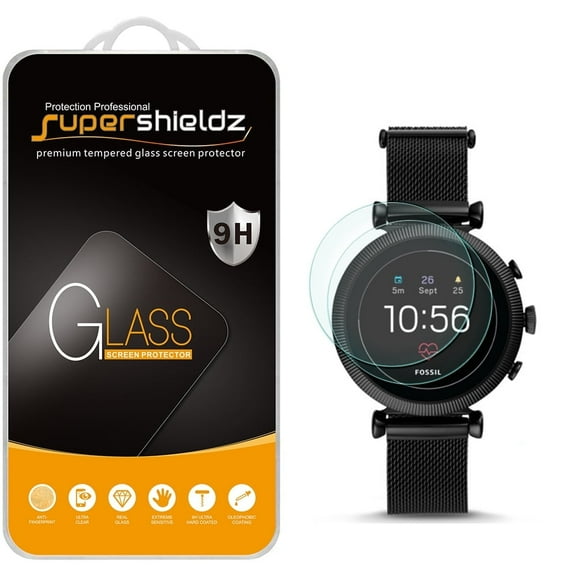 [2-Pack] Supershieldz for Fossil Sloan HR Gen 4 Smartwatch Tempered Glass Screen Protector, Anti-Scratch, Anti-Fingerprint, Bubble Free